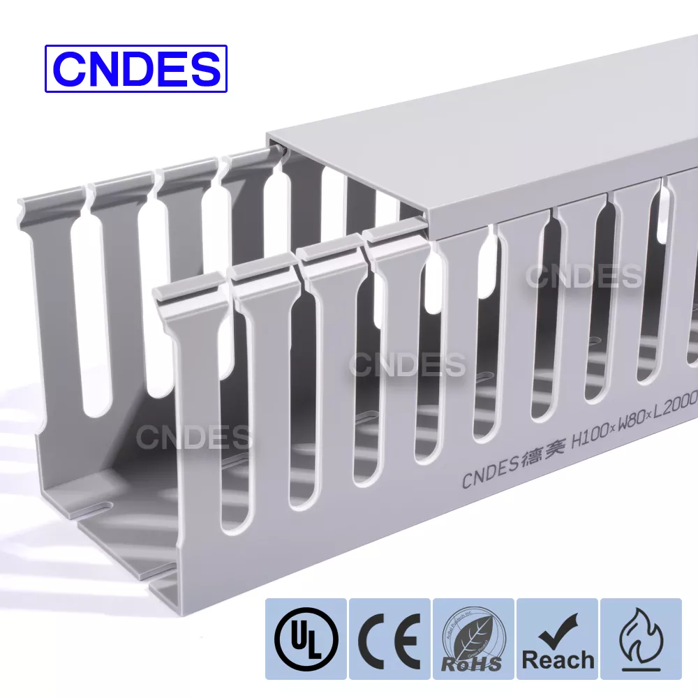 100×80 Fleksibilen PVC kabelski kanal z režami