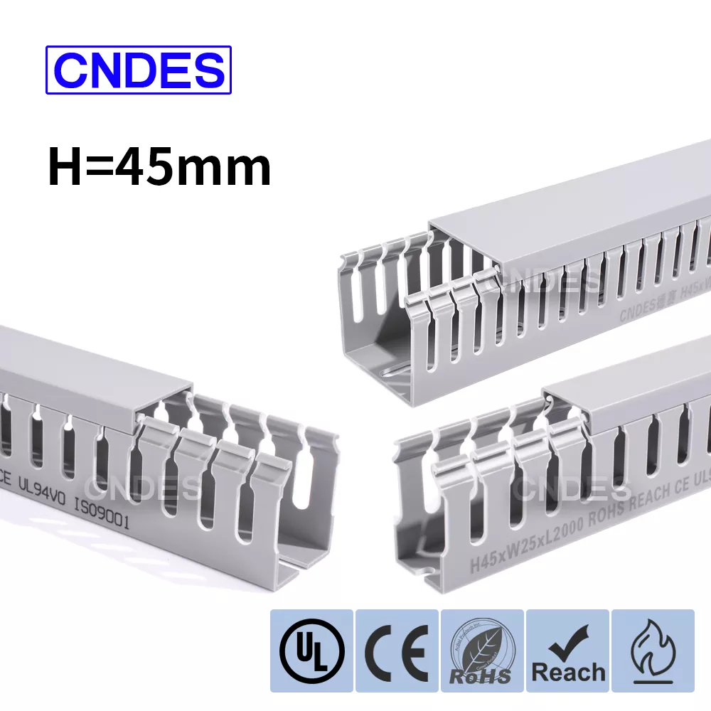 45 mm višina PVC žične prekrivne cevi z režami