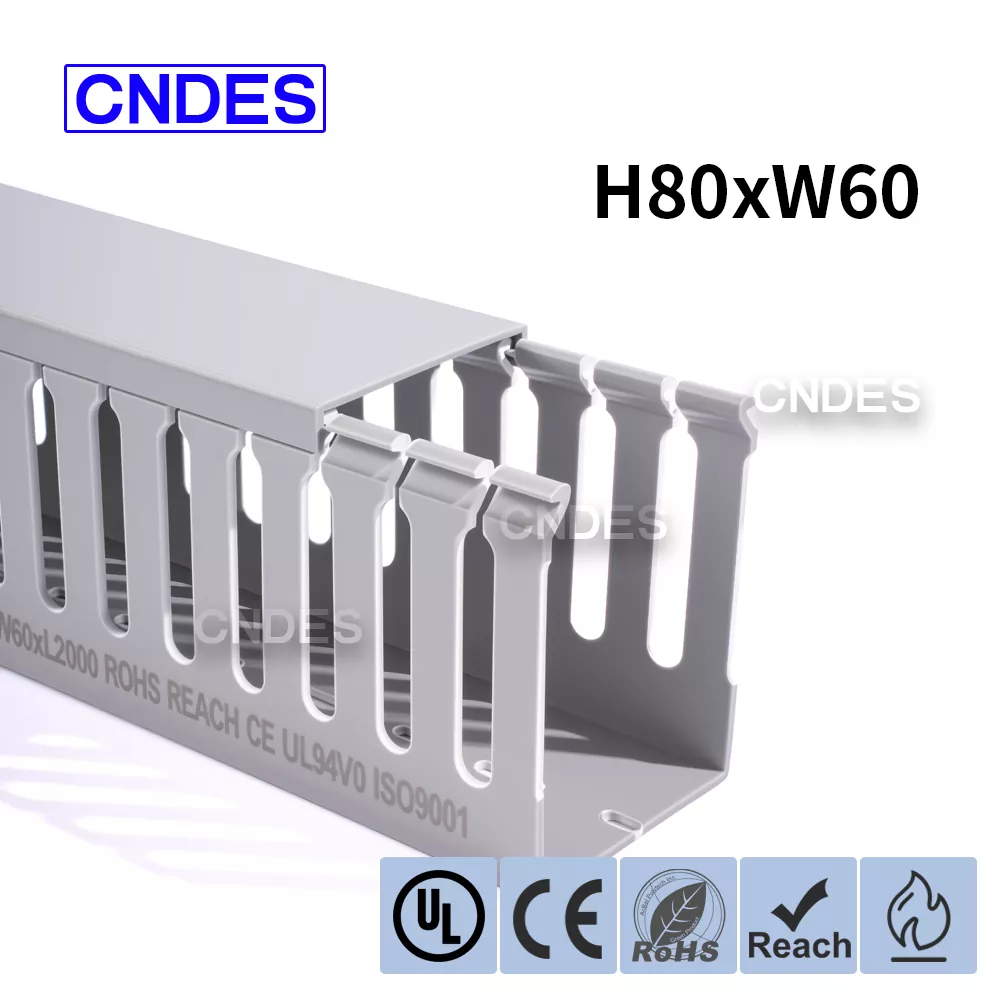 80×60 PVC kanal za ožičenje z režami