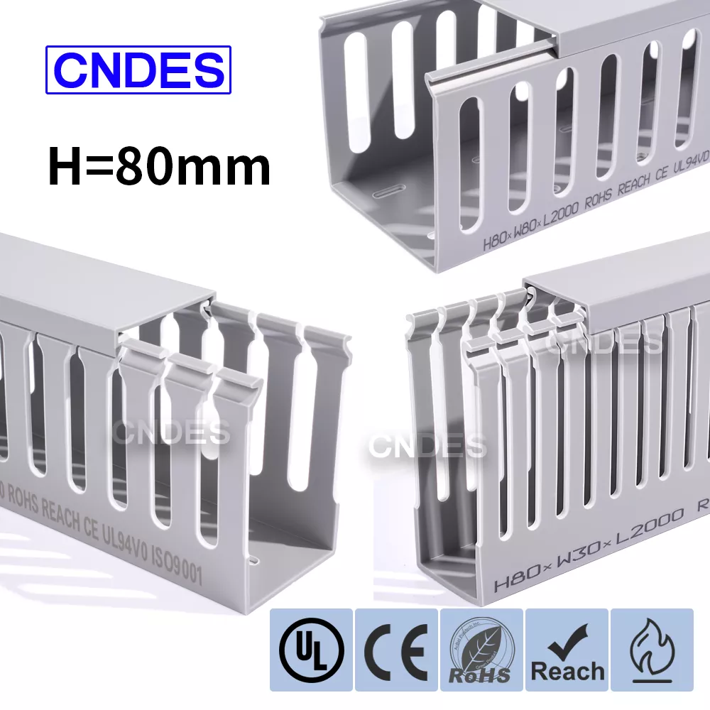 PVC avtomatski kabelski kanal z režami višine 80