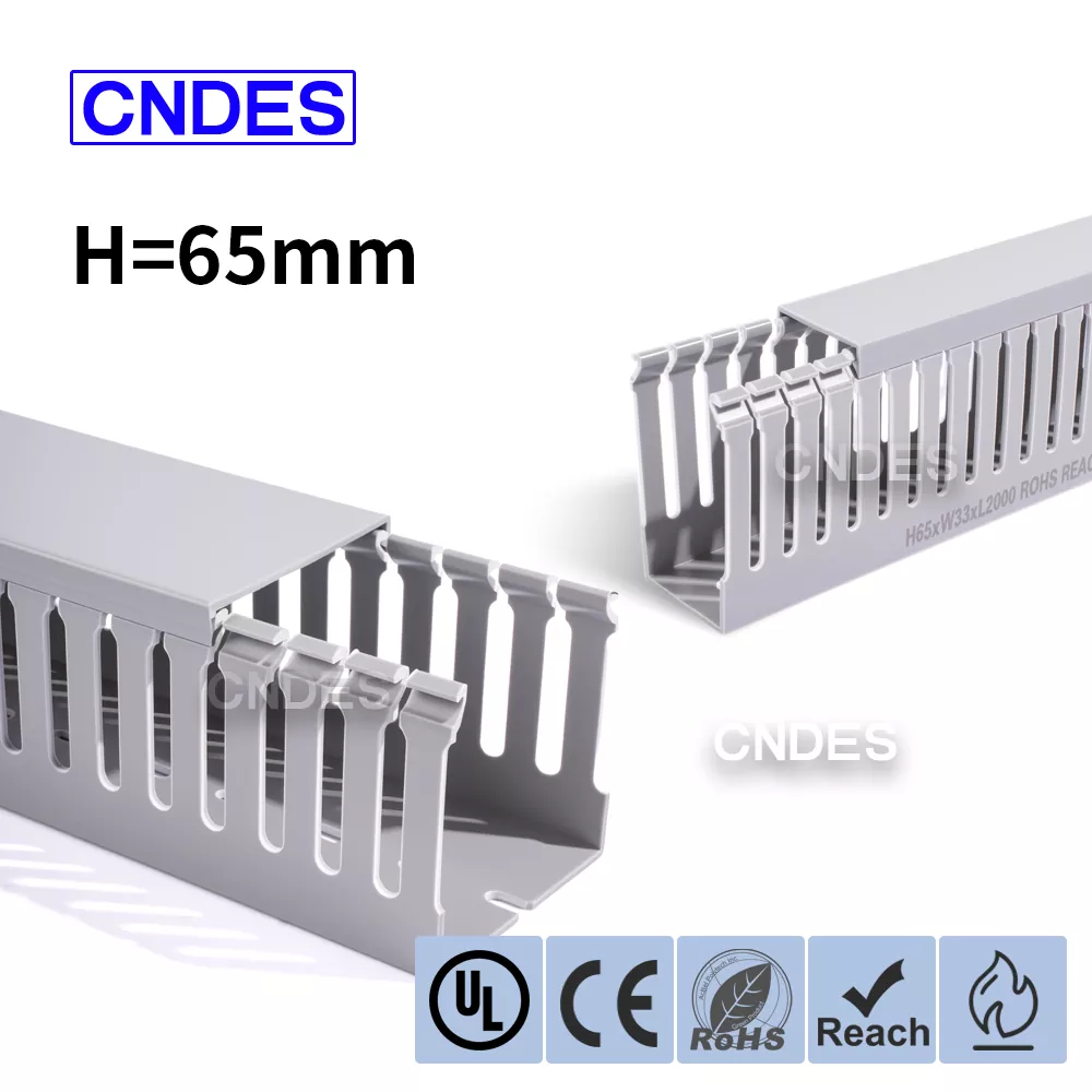 PVC kanal za industrijsko ožičenje z režami višine 65 mm